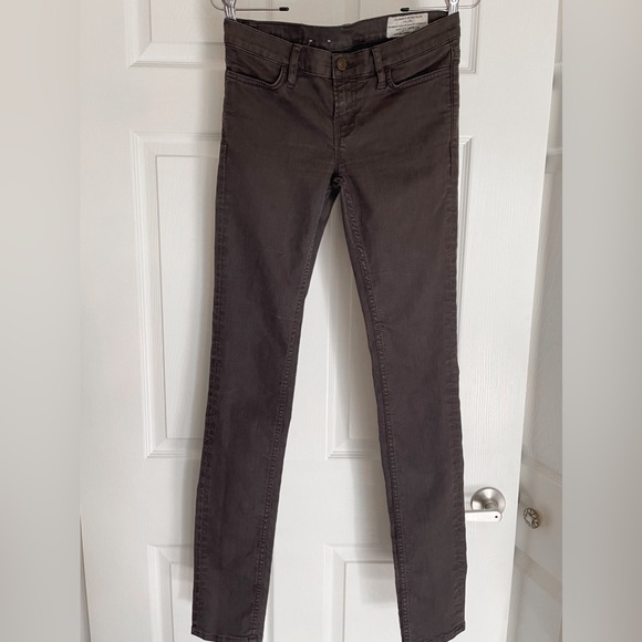 All Saints Women's Jean Pocket Stitching Skinny Washed Black/Brown Sz 27/34 - Picture 9 of 14